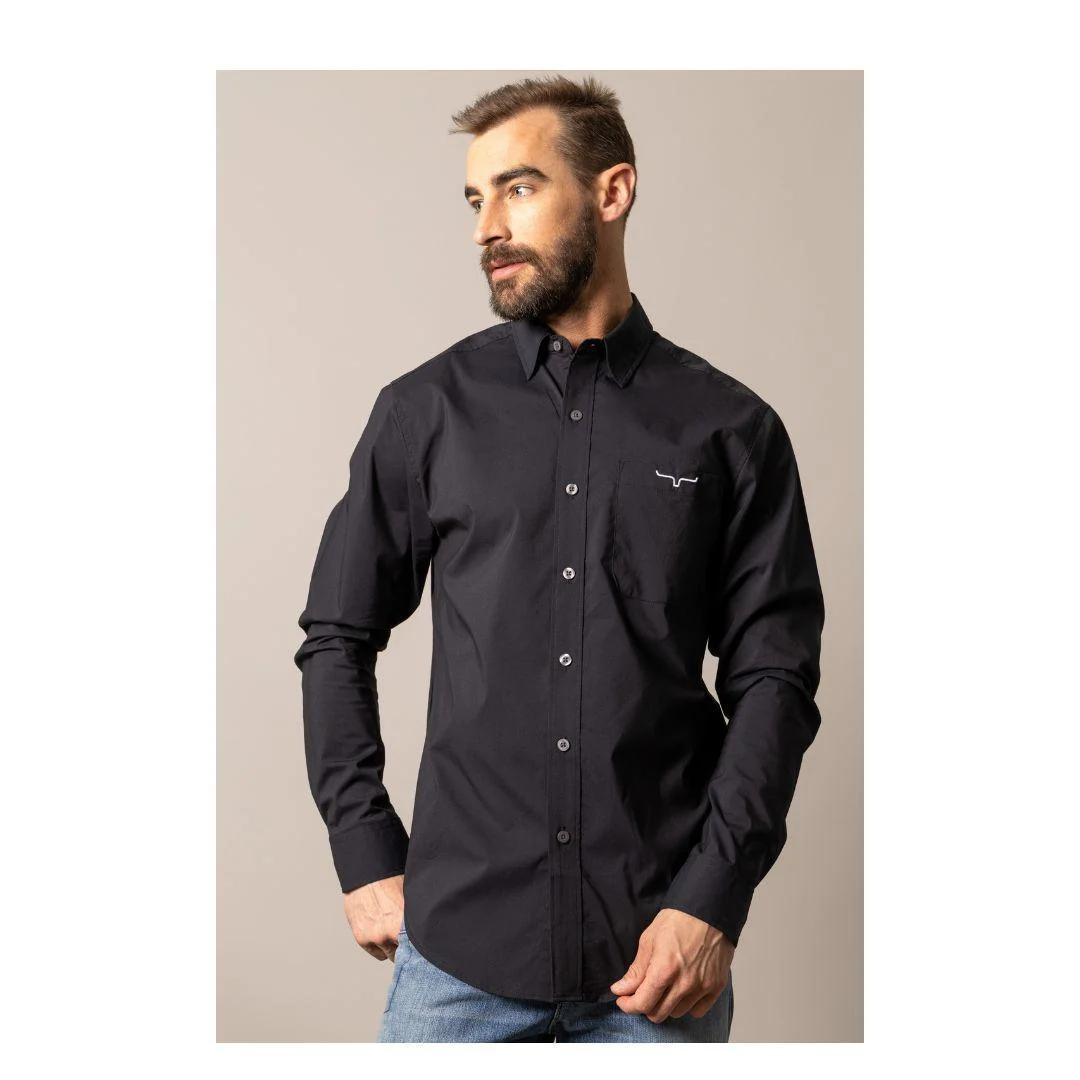 Kimes Ranch Men's KR Team Shirt Navy/Grey/Black - Image 9