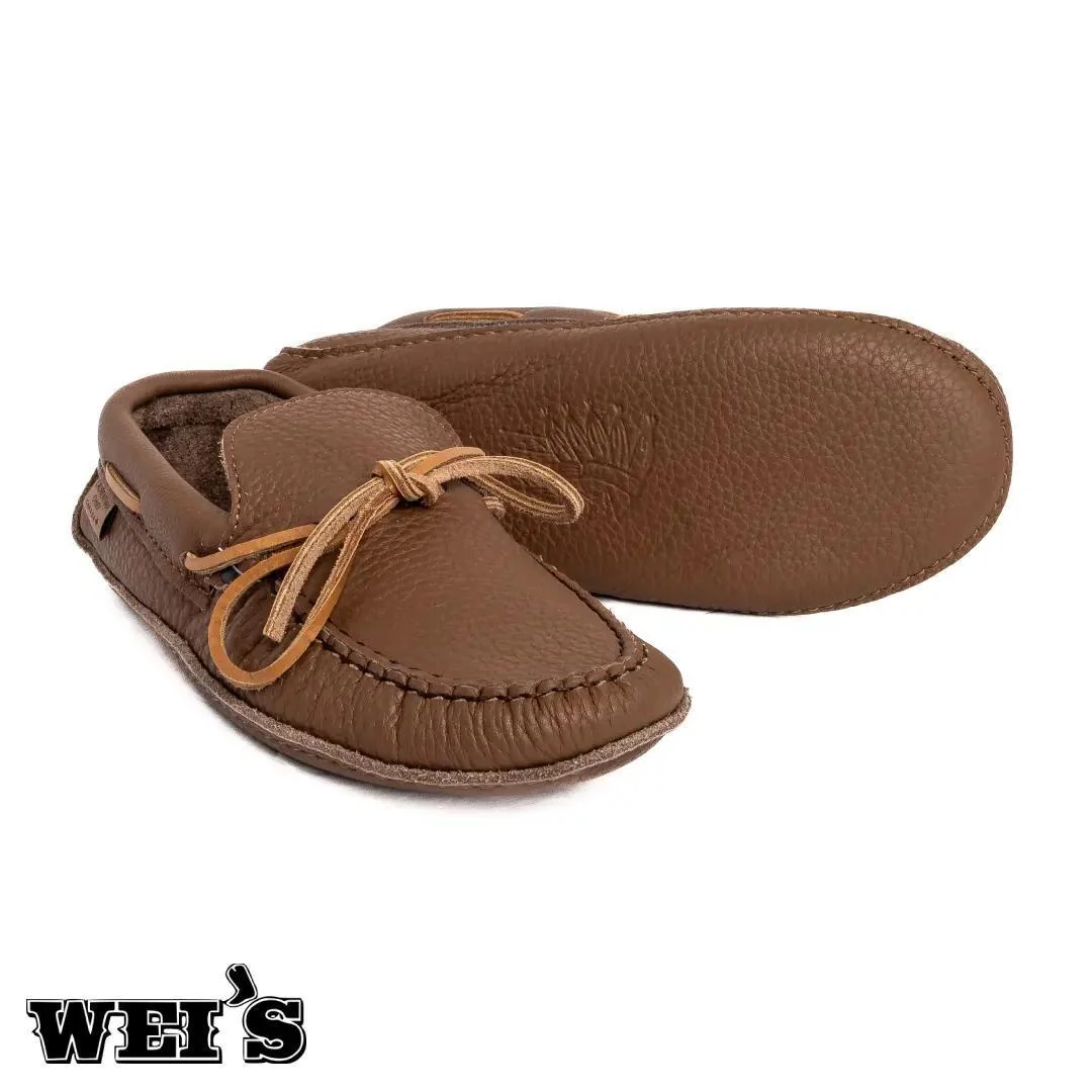Laurentian Chief Men's Moccasins Padded Ski Sole Amik Brown - Image 2