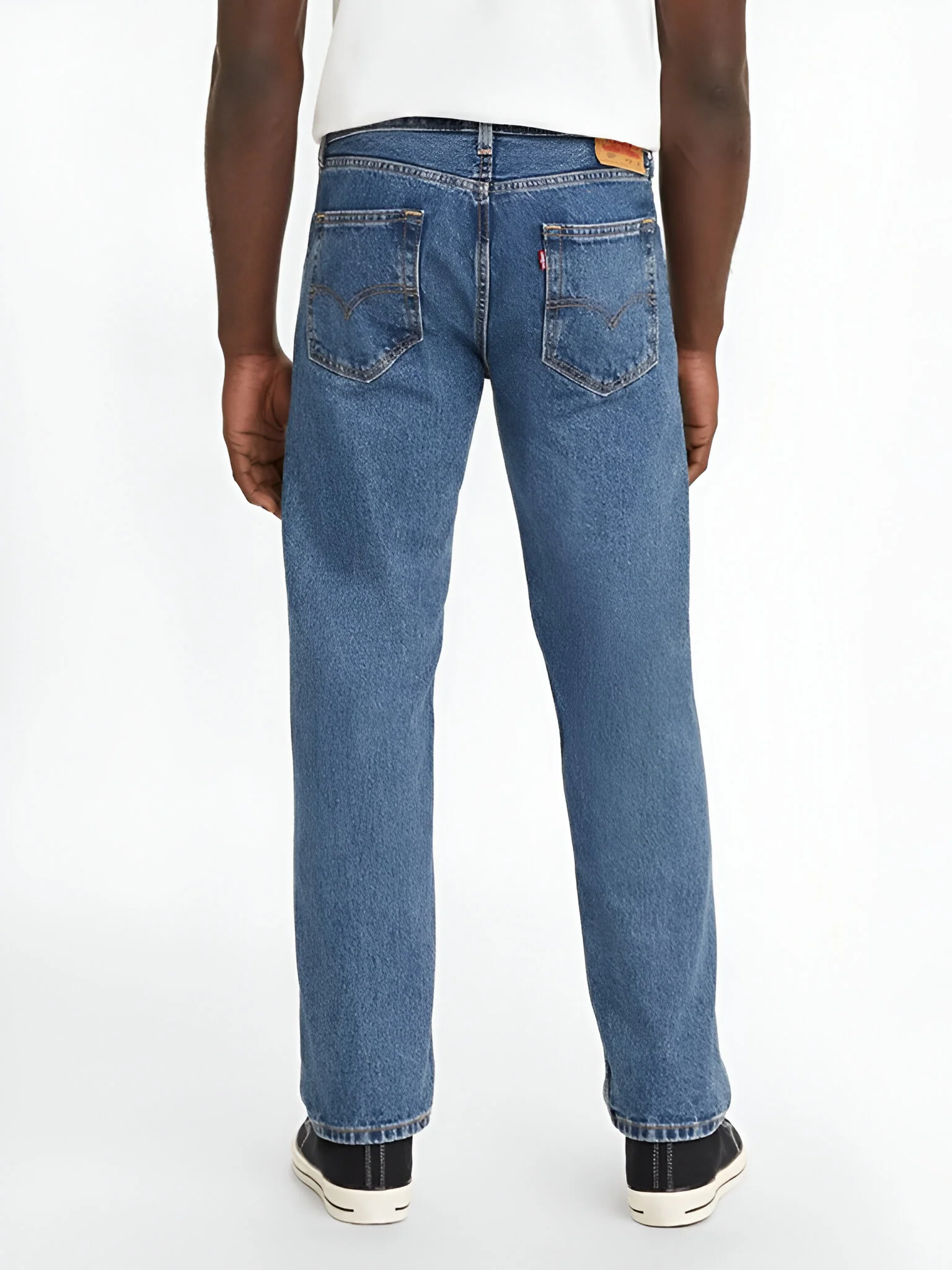 Levi's Men's Jeans 505 Regular Fit Medium Stone Wash - Image 3