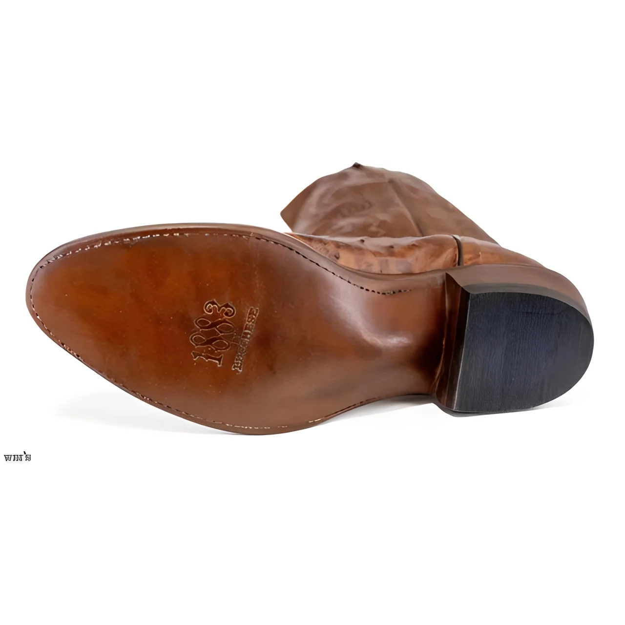 Lucchese Exotic Ostrich 13" Tan Cowboy Boot Men's - Image 4