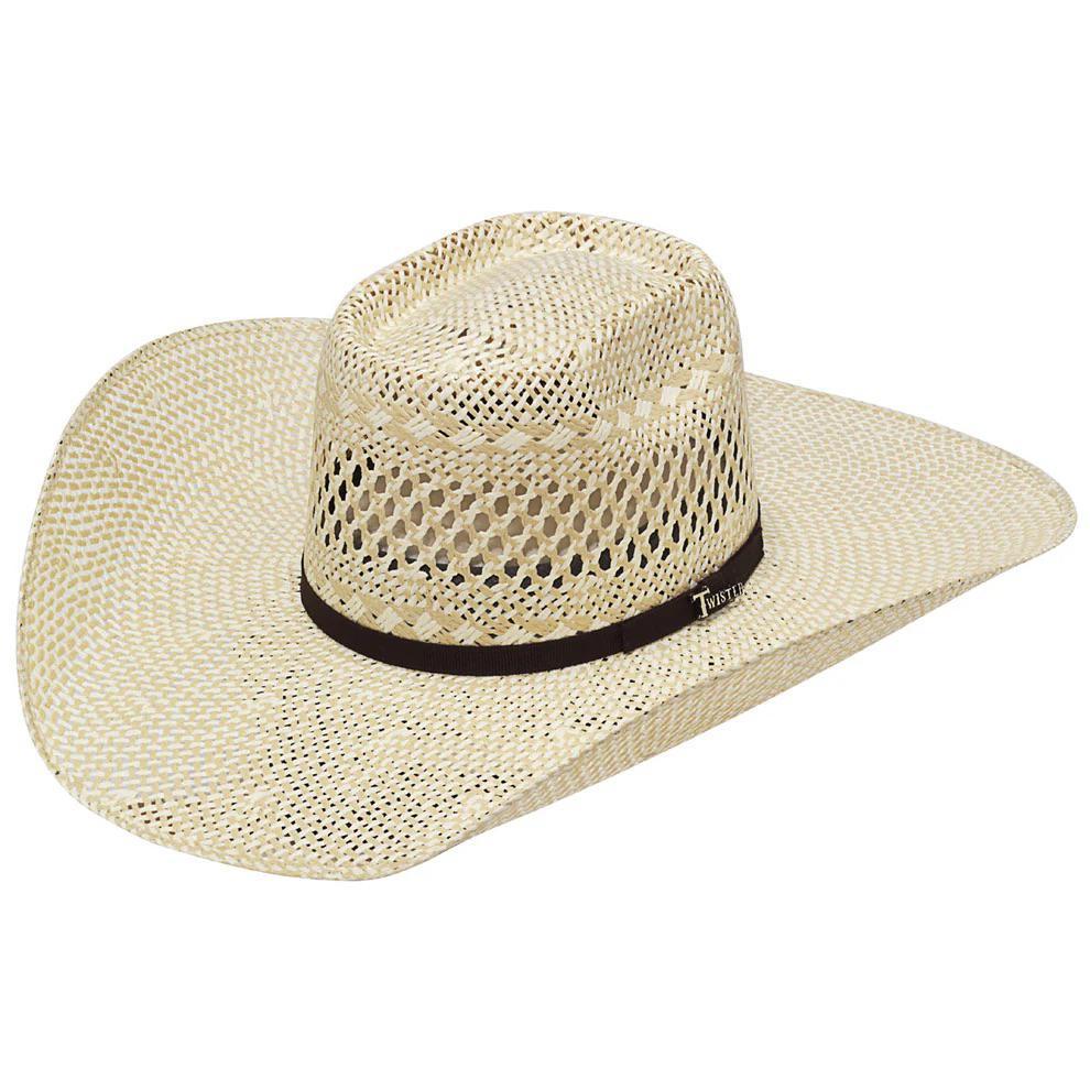 M&F Twister Bangora Unisex Ivory Straw Hat