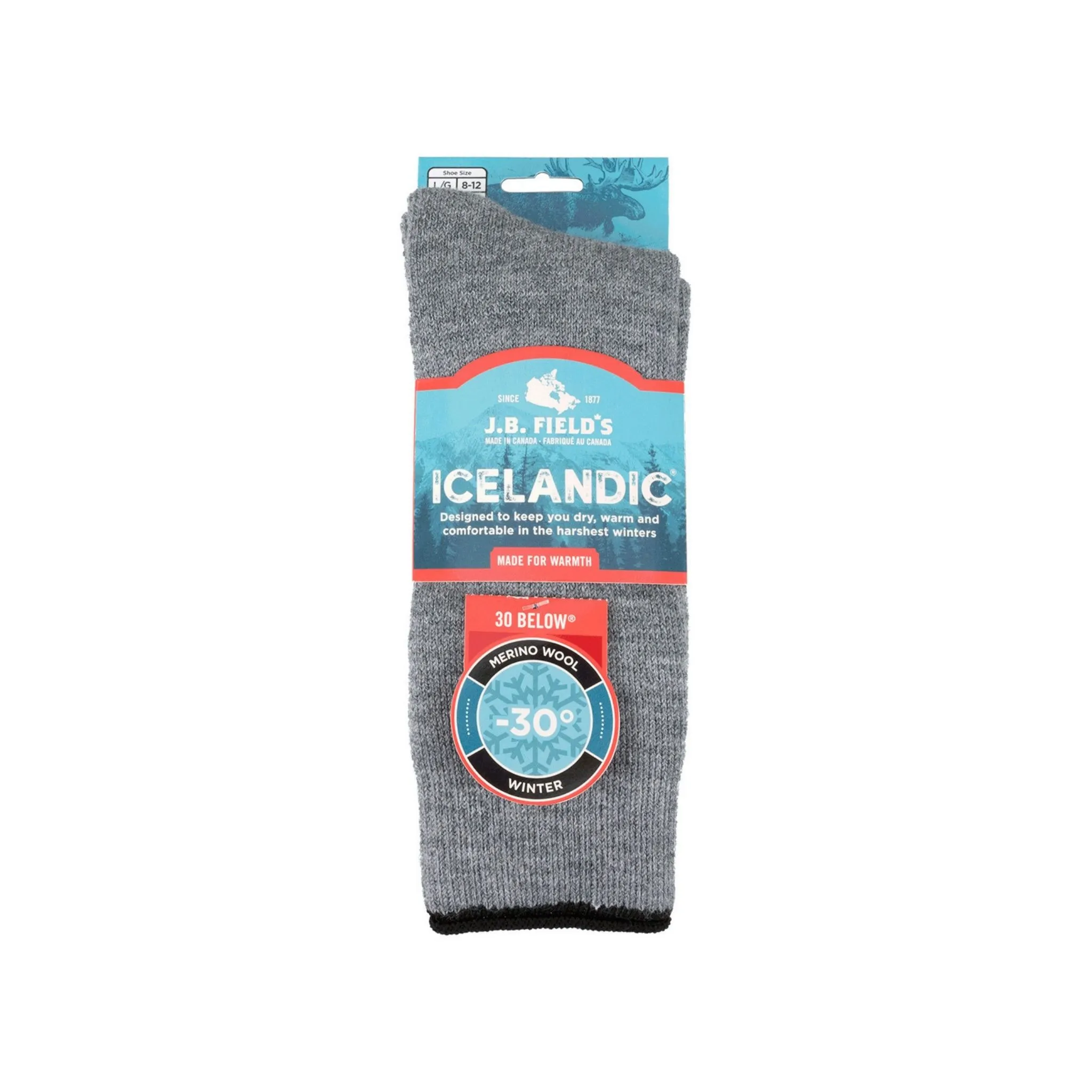 J.B. Field's Unisex Icelandic 30 Below - Merino wool thermal socks - 1 pair - Image 2