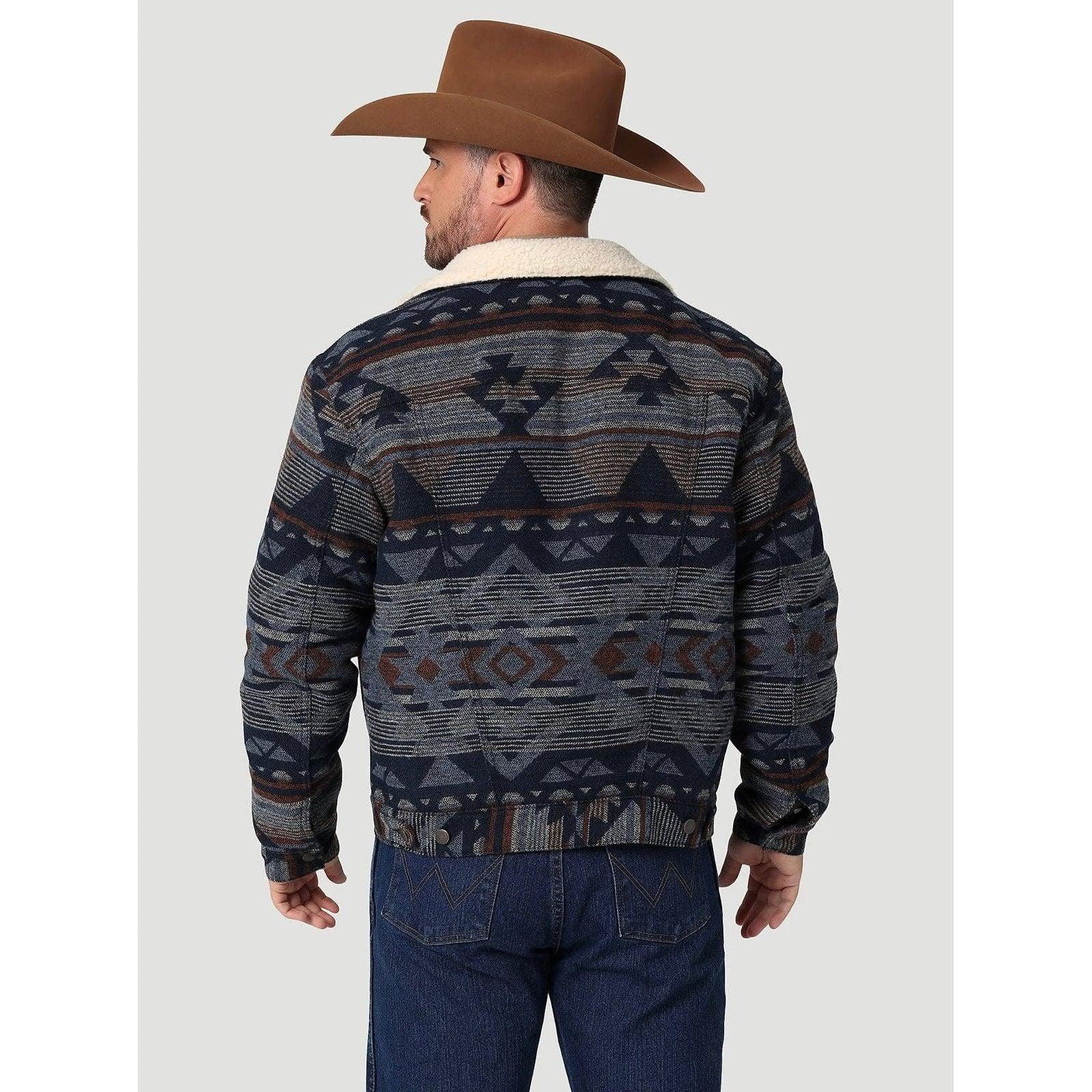 Wrangler Men's Sherpa Lined Jacquard Print Jacket - Image 2