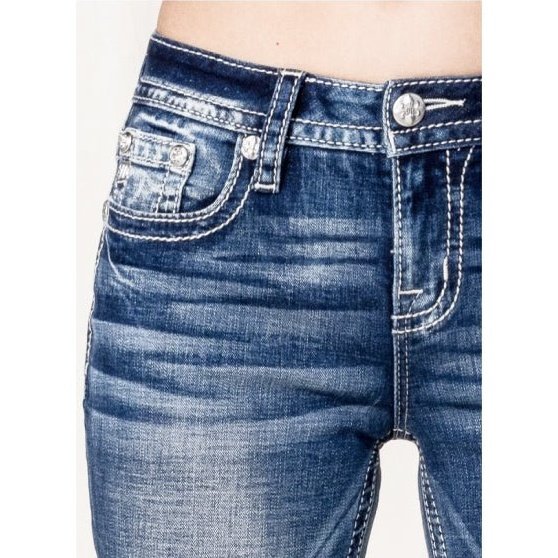 Miss Me Women’s Jeans Aztec Dimension Mid-Rise Bootcut Jean - Image 5