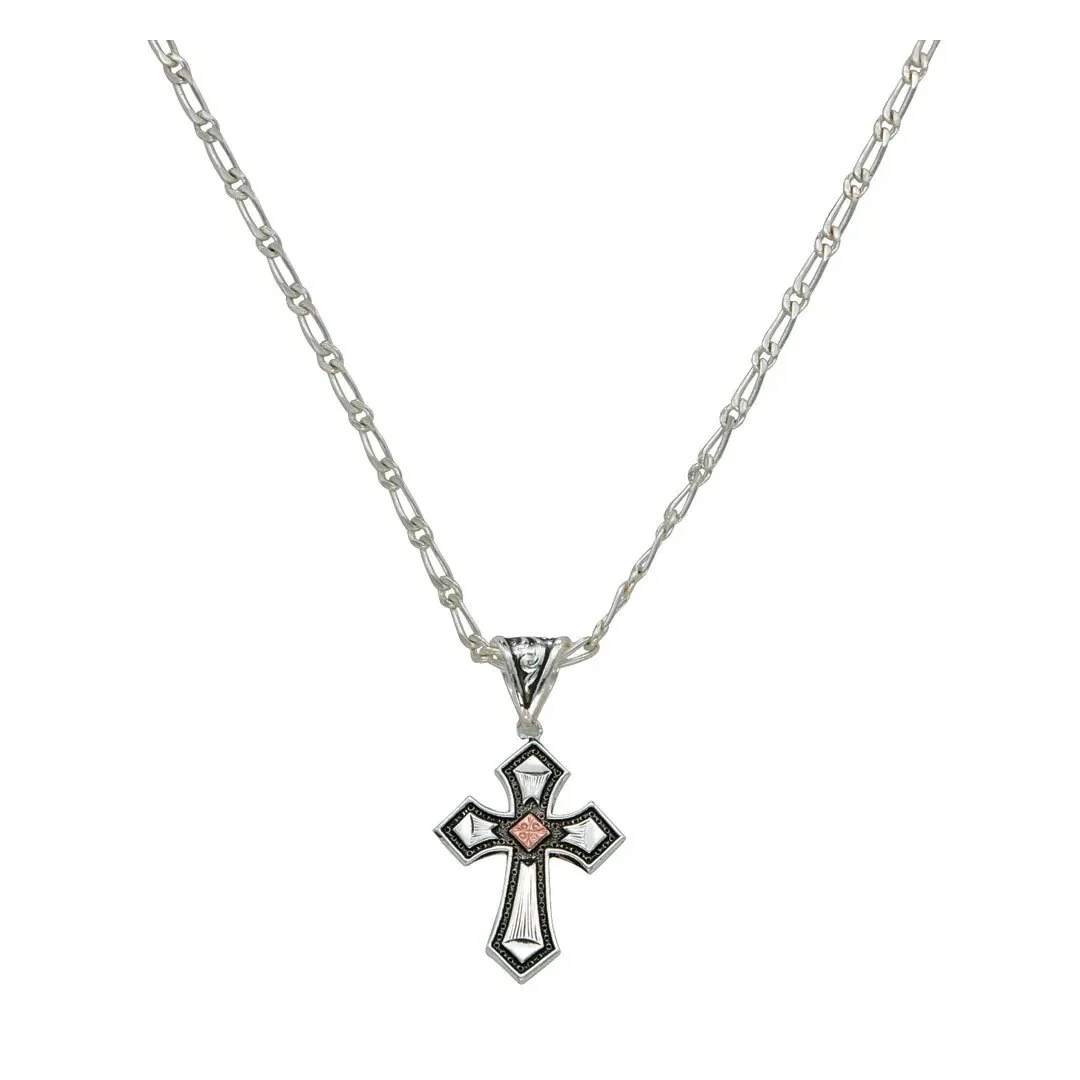 Montana Silversmiths Antique Copper Diamond Cross