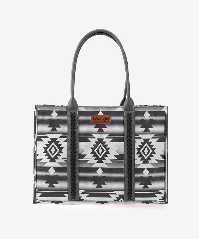 Montana West Wrangler Aztec Print Canvas Tote Bag - Image 4