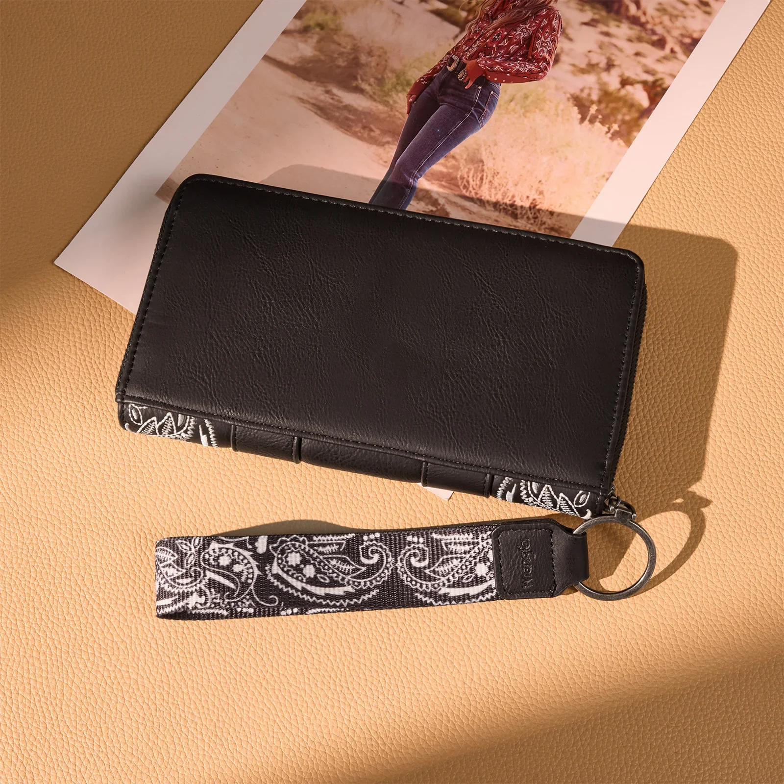 Montana West Wrangler Bandana Paisley Print Wallet - Image 3