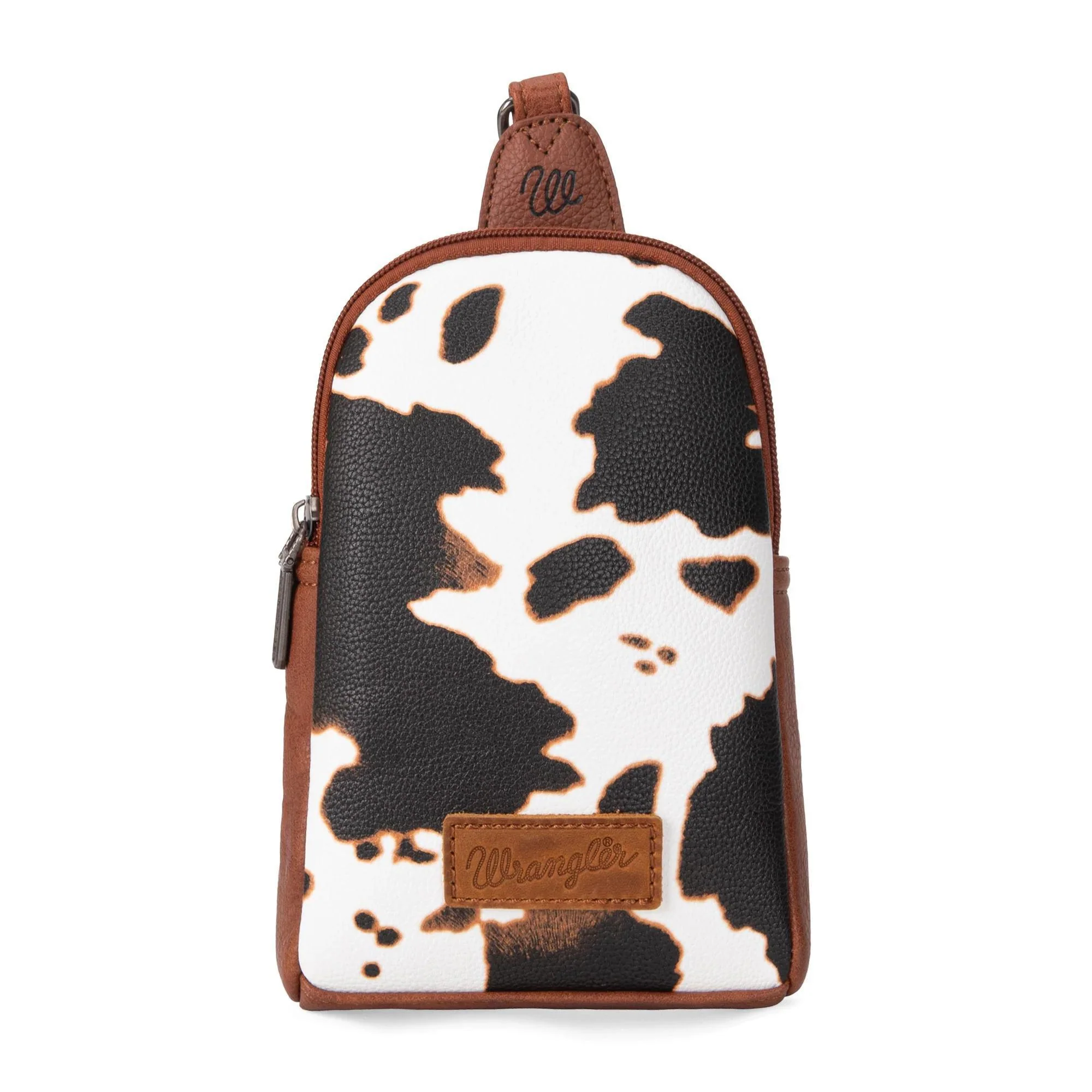 Montana West Wrangler Cow Print Crossbody Sling Chest Bag - Image 2
