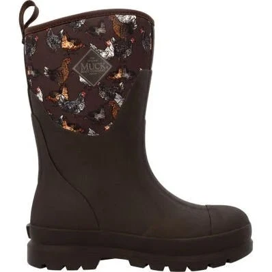 Muck Boot Women’s Chore Mid Chicken Pattern In Dark Brown - Image 4