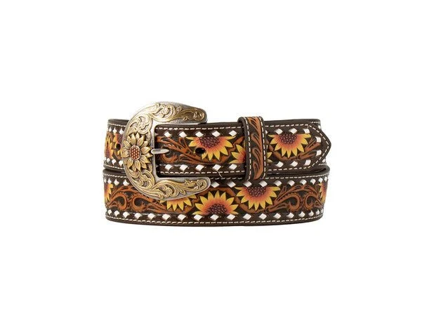 Nocona 1 1/2 Sunflower Embossed Multi Color