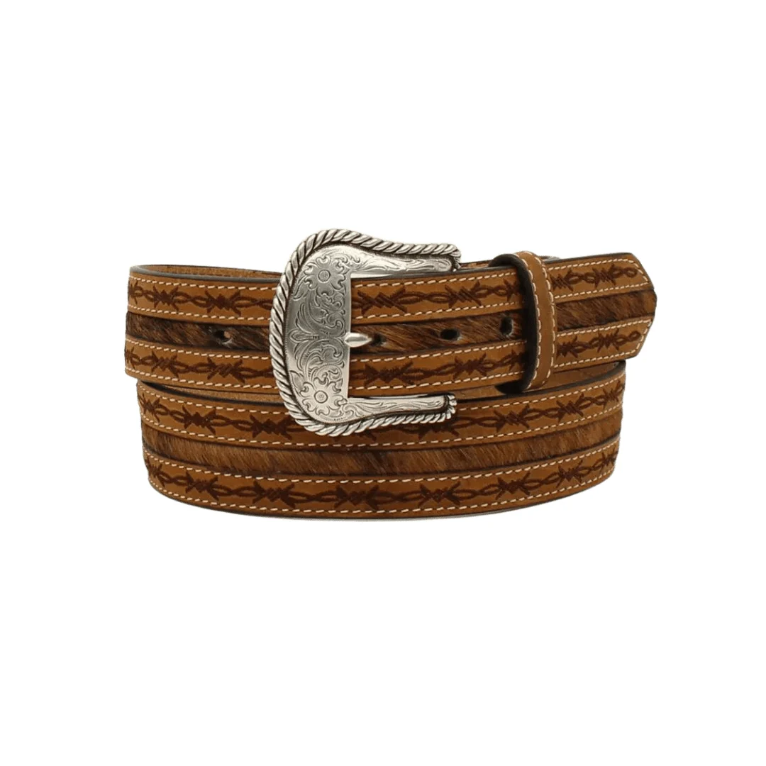 Nocona Men's Barbwire Edges Brown Belt