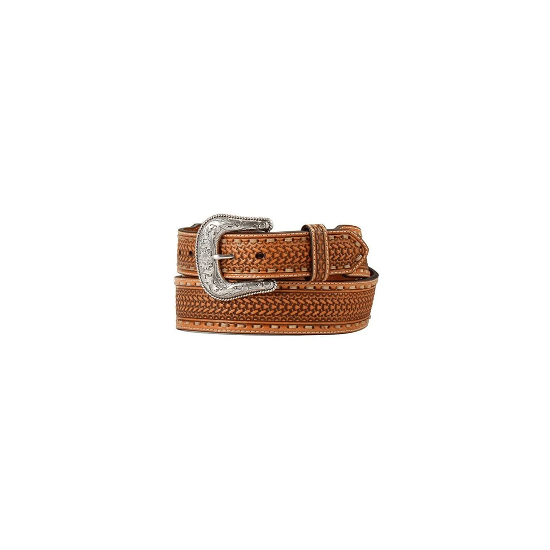 Nocona Men's Basket Weave Buck Lace Belt - Image 2