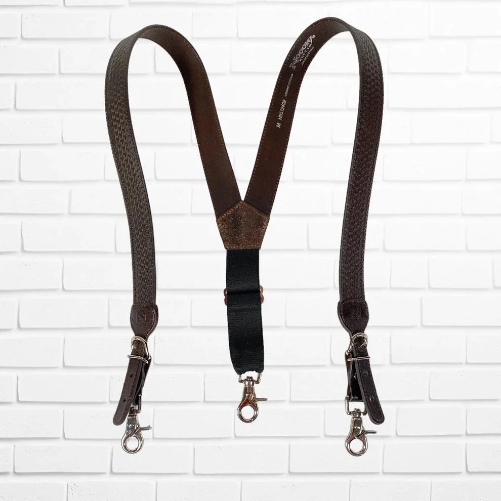 Nocona Men's Western Leather Suspenders