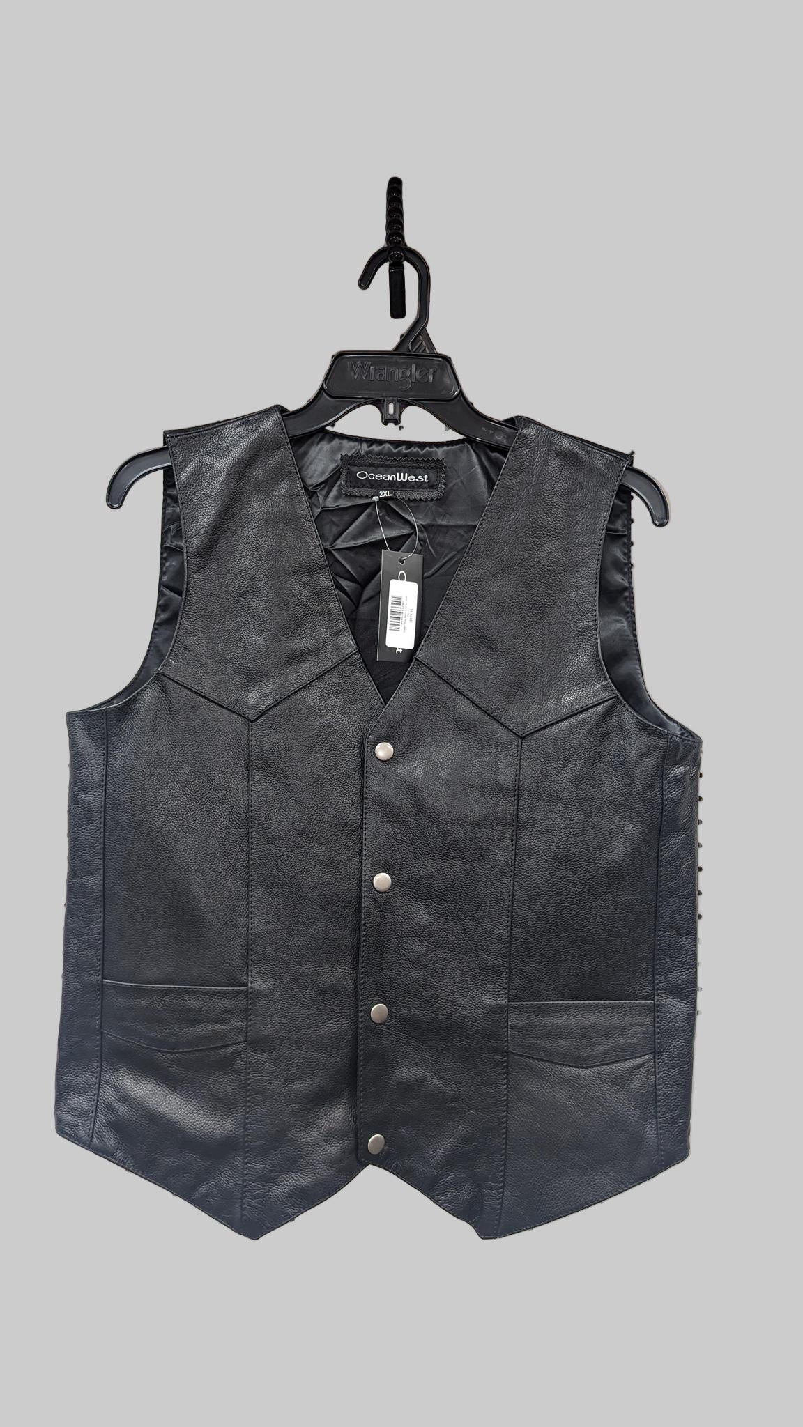 Ocean West Men's Leather Vest