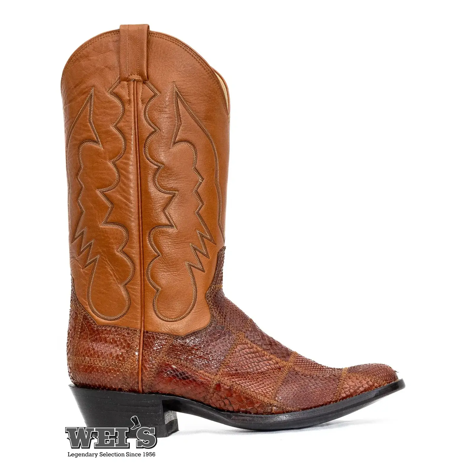 Panhandle Slim Men's Cowboy Boots 14" Exotic Python Cowboy Heel R Toe 24-SNAKE