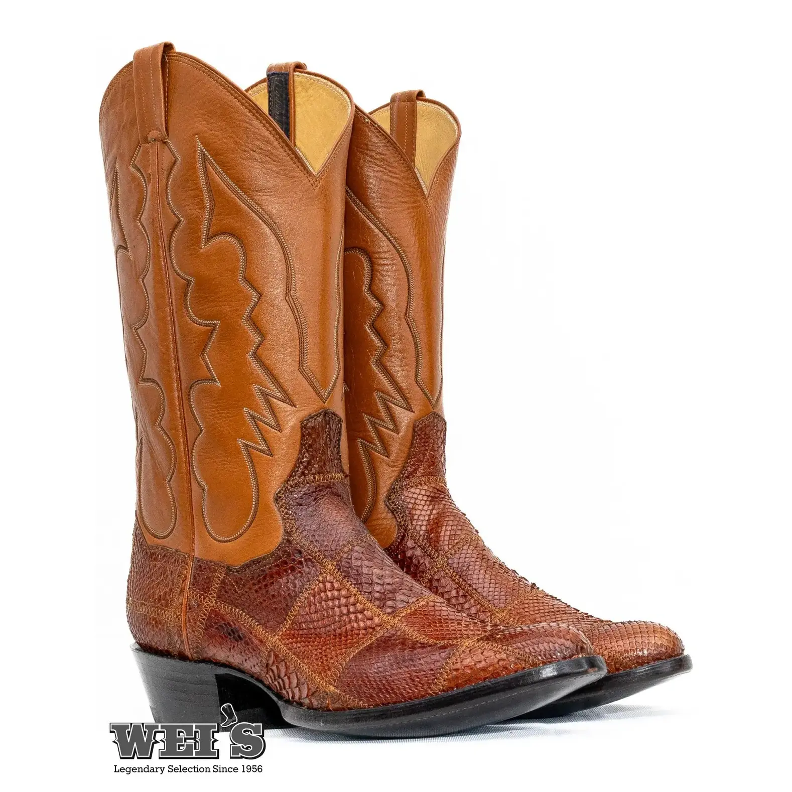 Panhandle Slim Men's Cowboy Boots 14" Exotic Python Cowboy Heel R Toe 24-SNAKE - Image 2