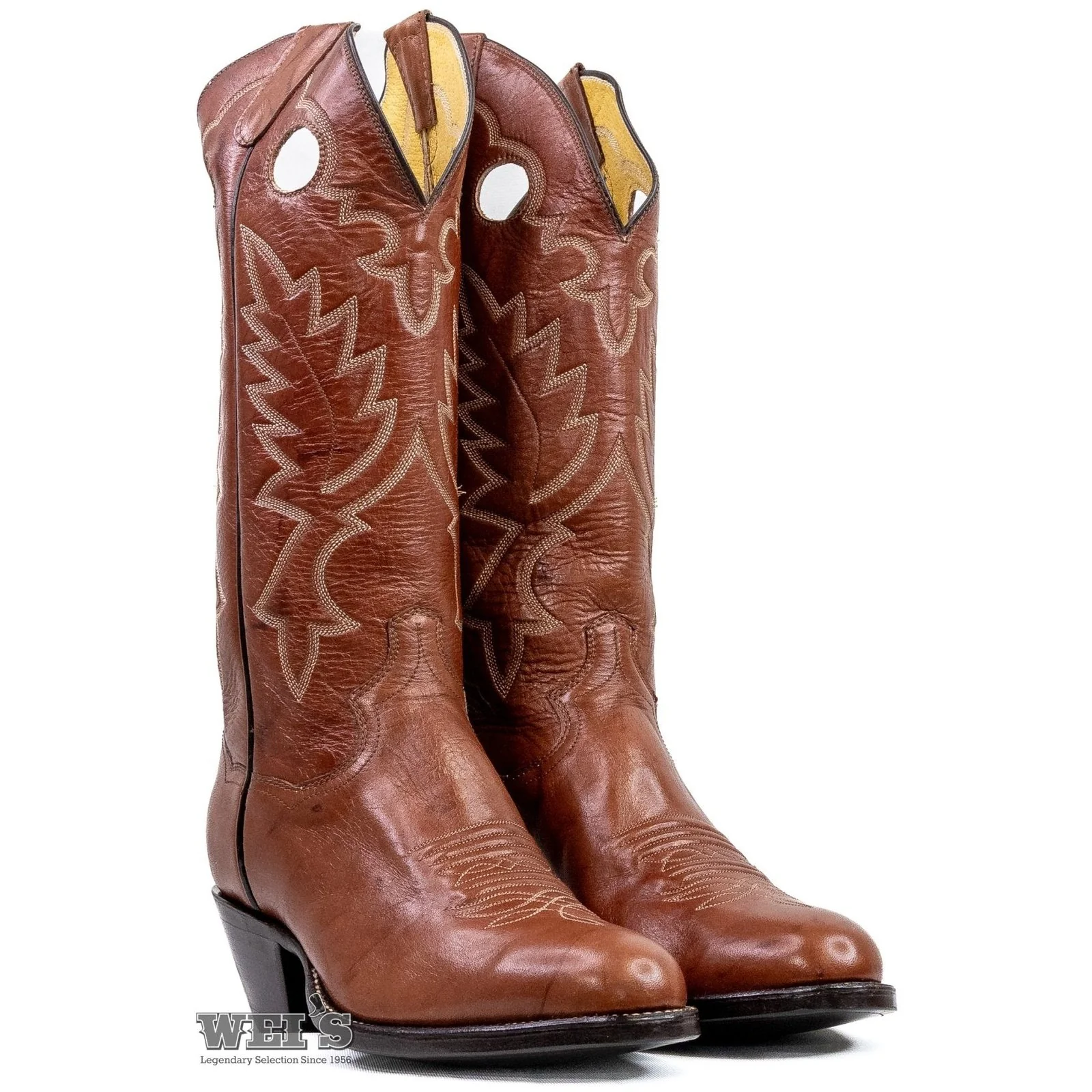 Panhandle Slim Men's Cowboy Boots 14" Yip Cowboy Heel R Toe Brown - Image 5