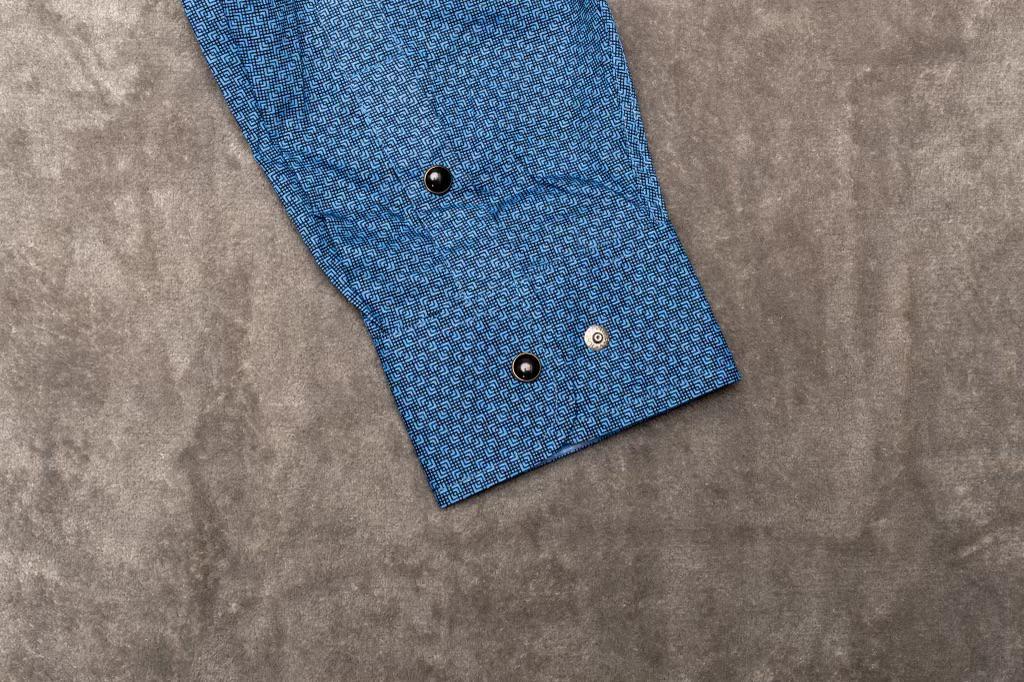 Panhandle Slim Men's Long Sleeves Micro Geo Print Shirt - Image 5