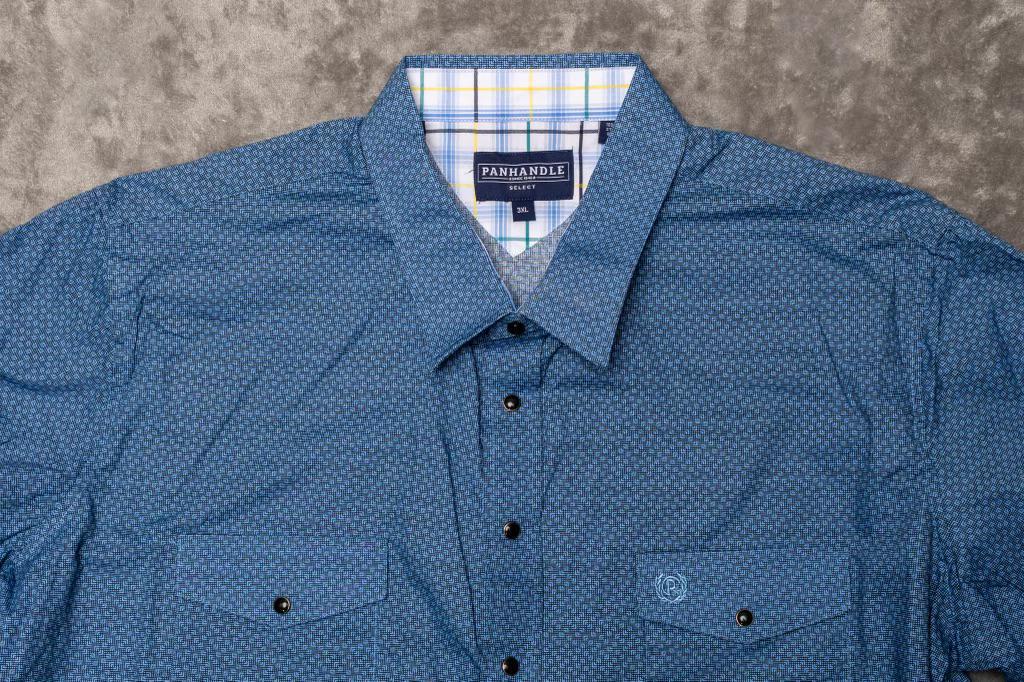 Panhandle Slim Men's Long Sleeves Micro Geo Print Shirt - Image 9