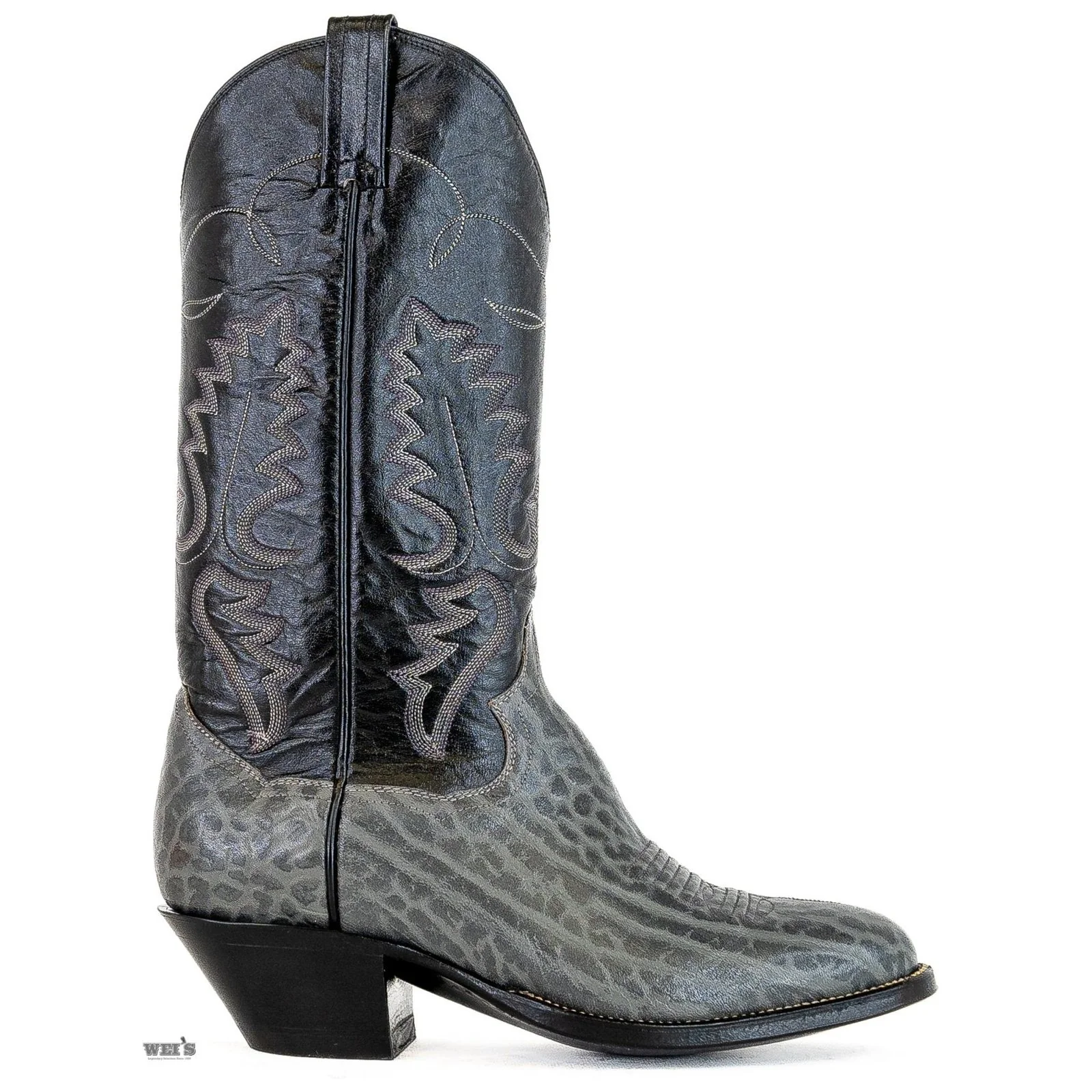 Panhandle Slim/Sanders Men's Cowboy Boots 13" Bullhide Grey Cowboy Heel R Toe - Image 5