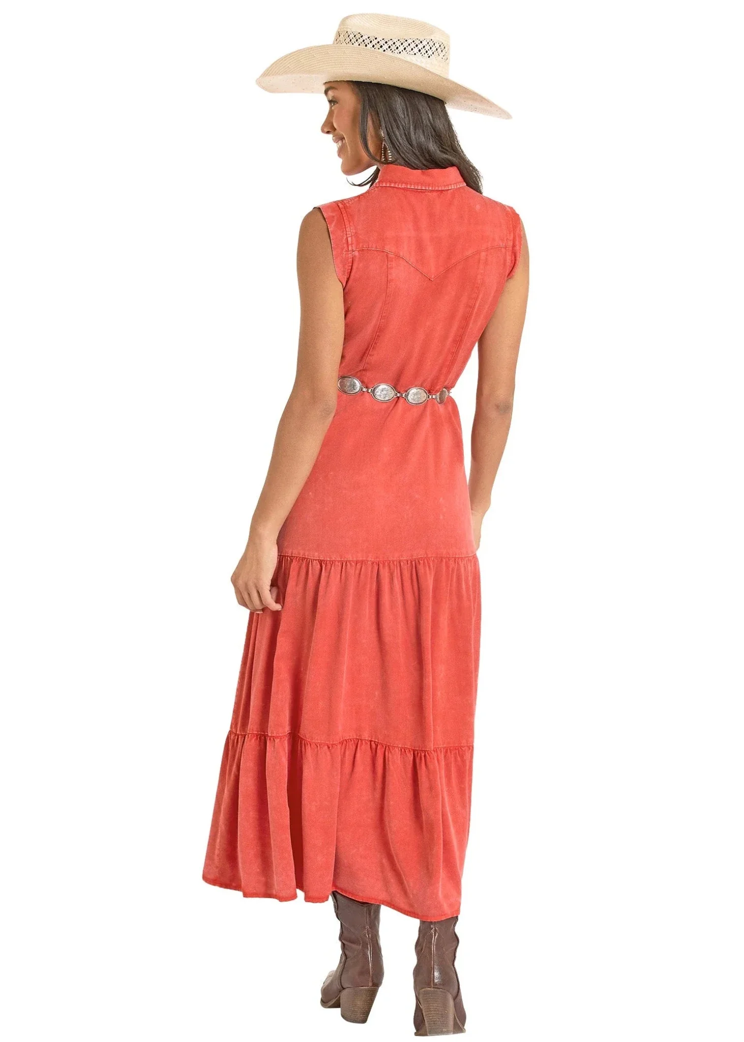 Panhandle Slim Women's Sleeves Tiered Maxi Dress - Image 2