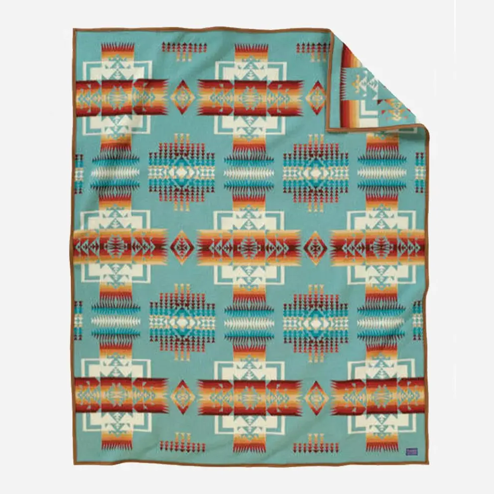 Pendleton Blanket Chief Joseph Blanket Aqua Twin Size ZD411-51128