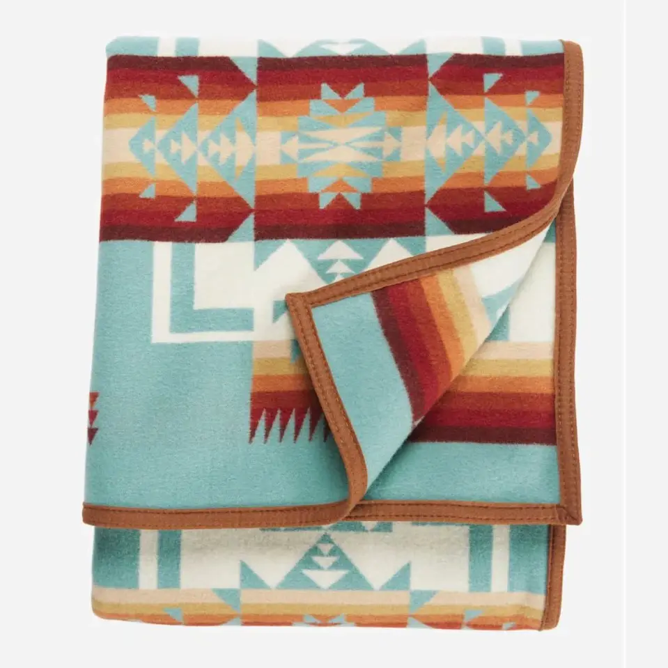 Pendleton Blanket Chief Joseph Blanket Aqua Twin Size ZD411-51128 - Image 3