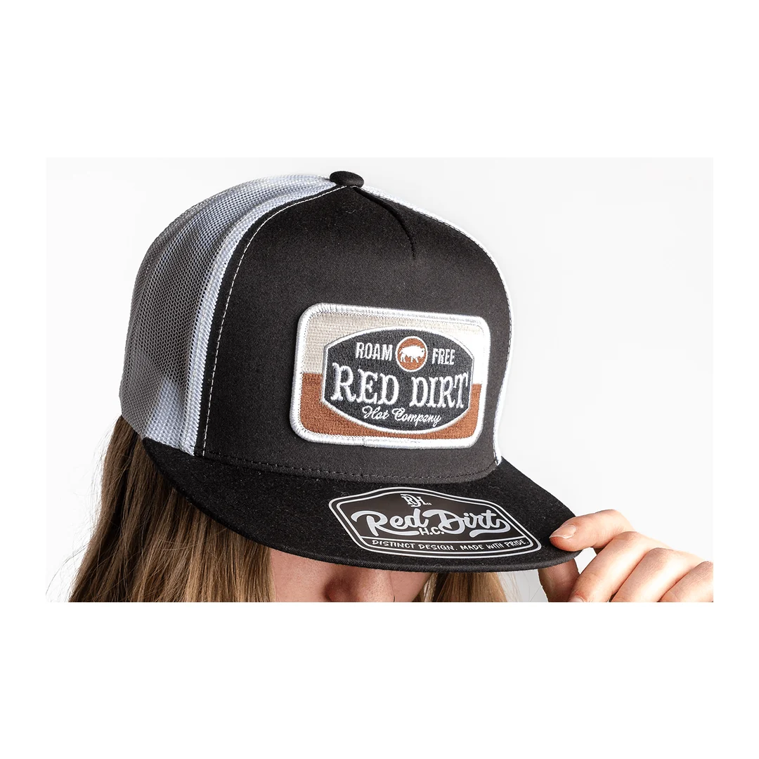 Red Dirt Hat Co Roam Free Black w/ White Cap - Image 2