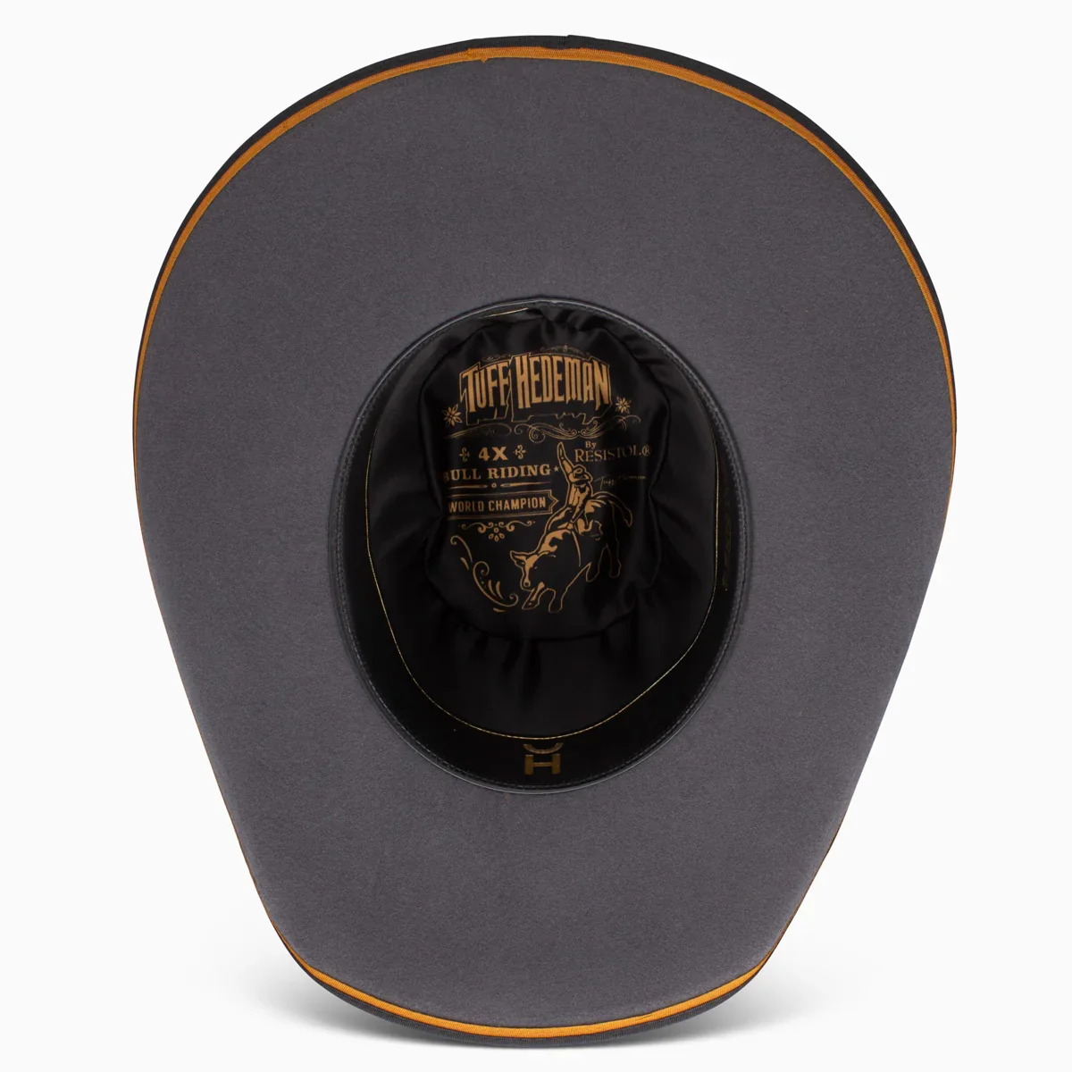 Resistol Tuff Hedeman Ranger Rider B Wool Felt Western Hat Grey - Image 6