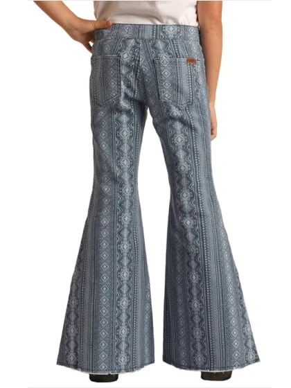 Rock & Roll Girl’s Jeans Bell Bottom Aztec- CLEARANCE - Image 2