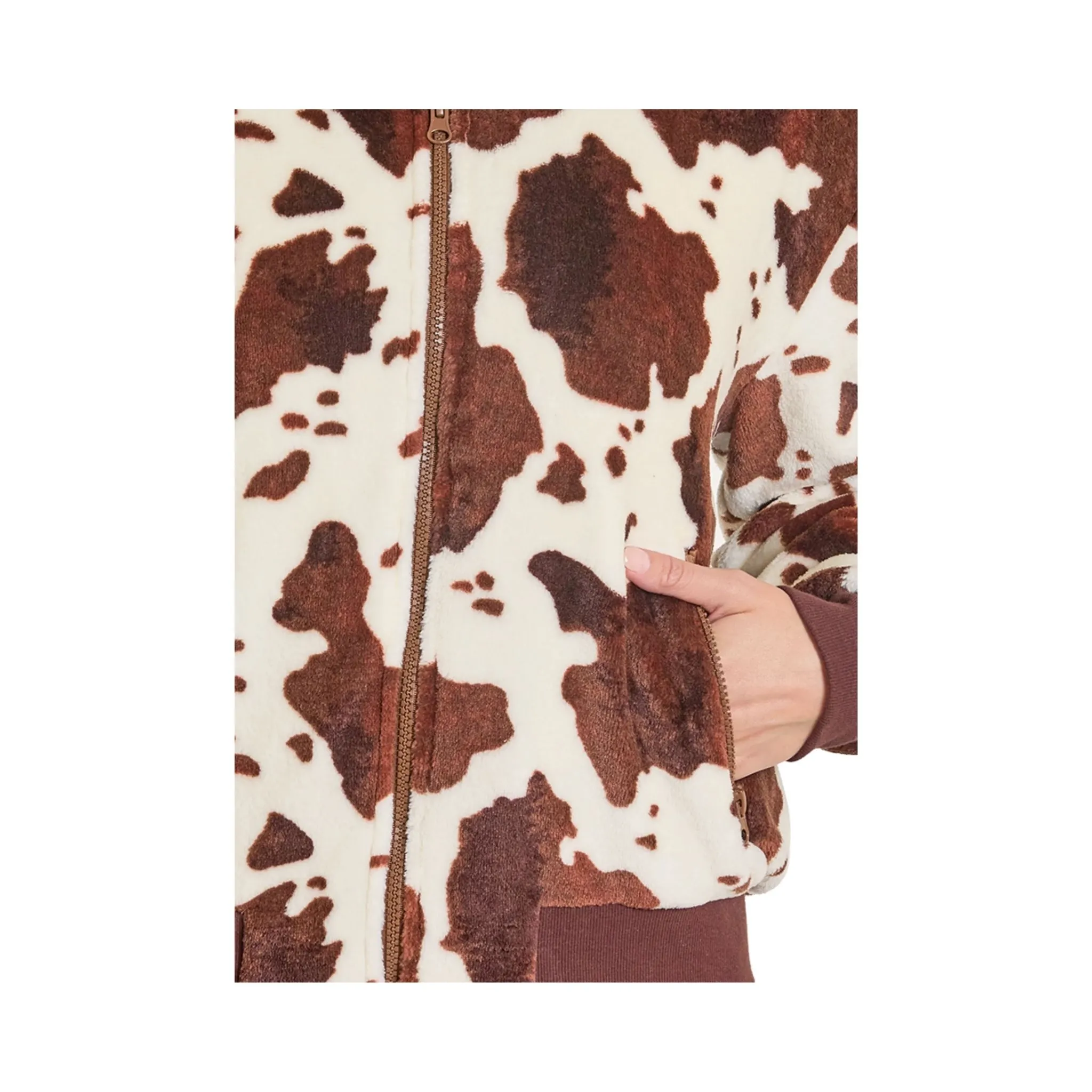 Rock & Roll Women's Cowhide Printed Bomber Jacket - Image 3