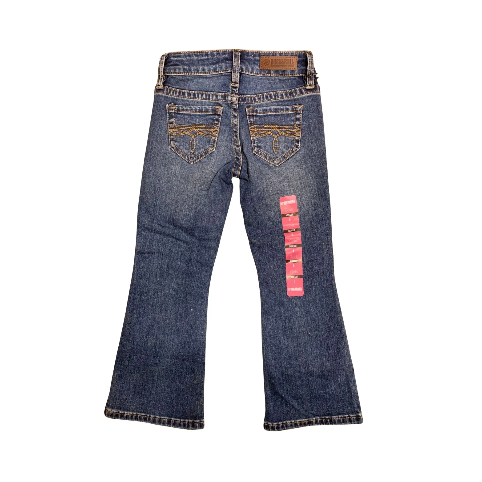 Rock & Roll Girl's Double Coin Pocket Bootcut Jean - Image 3