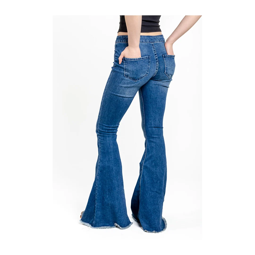 Rock & Roll Women’s Jeans Medium Wash Bell Bottoms - Image 4