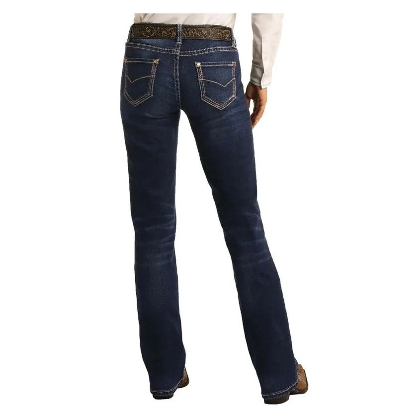 Rock & Roll Women’s Mid Rise Extra Stretch Bootcut Riding Jean - Image 3
