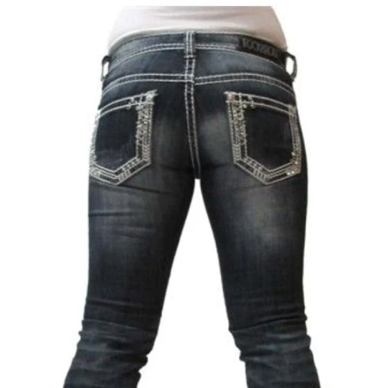 Rock & Roll Women’s Jeans Rival Low Rise Stretch Boot Cut - Image 2