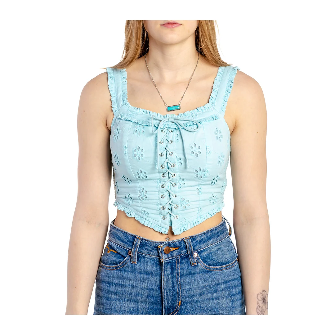 Rock & Roll Women’s Tank Top Light Turquoise - Image 2
