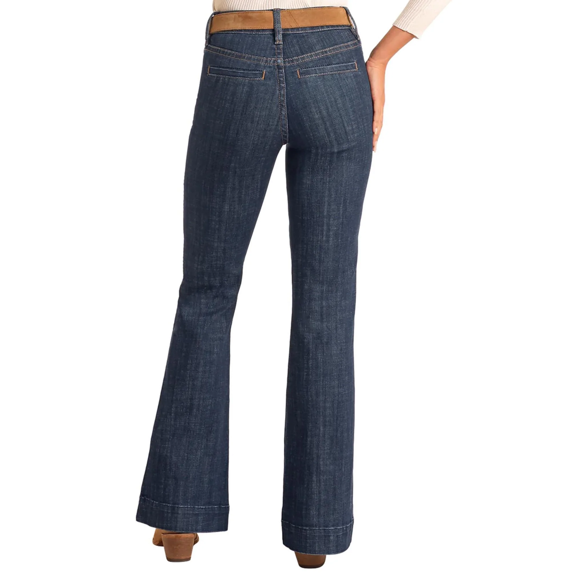 Rock & Roll Women's Welt Pocket High Rise Trouser Jean - Image 3
