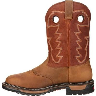 Rocky Men’s Cowboy Boot 11" Pull-On Square Toe - Image 2