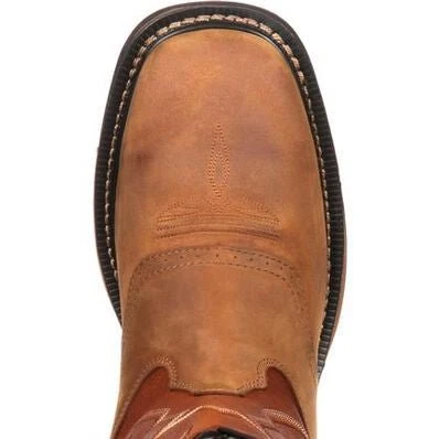 Rocky Men’s Cowboy Boot 11" Pull-On Square Toe - Image 3