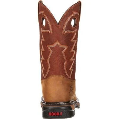 Rocky Men’s Cowboy Boot 11" Pull-On Square Toe - Image 4
