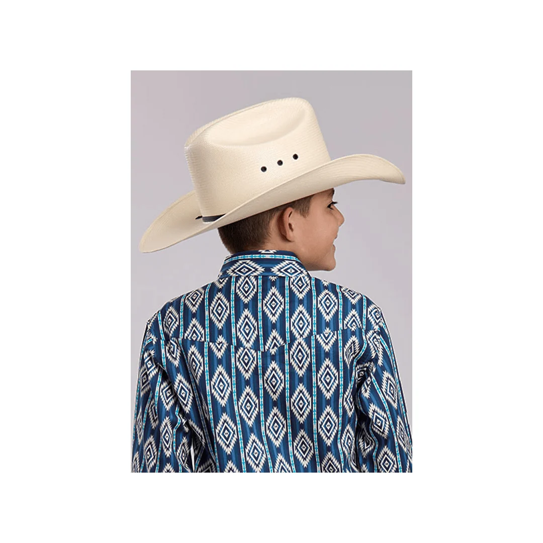 Roper Boy's Vertical Serape Print Snap Long Sleeve Western Shirt - Image 2
