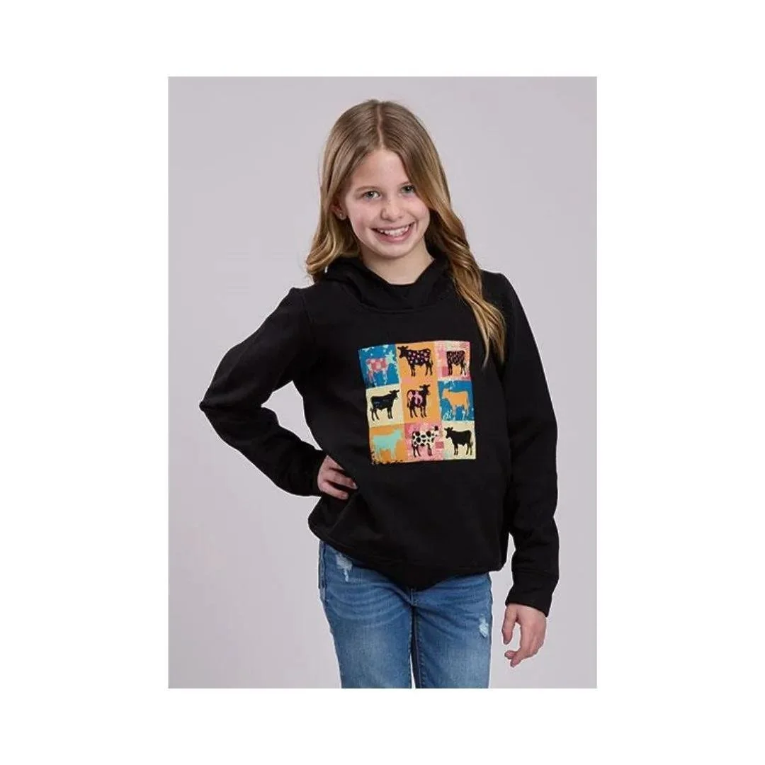 Roper Girl's Black Fleece Hooded Sweatshirt - Image 2