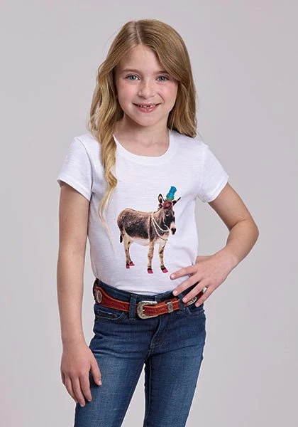 Roper Girl's Slub Jersey Knit Short Sleeve Tee