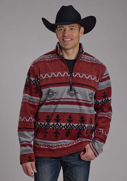 Roper Men's Pull Over Fleece 1/4 Zip Sweater - Image 2
