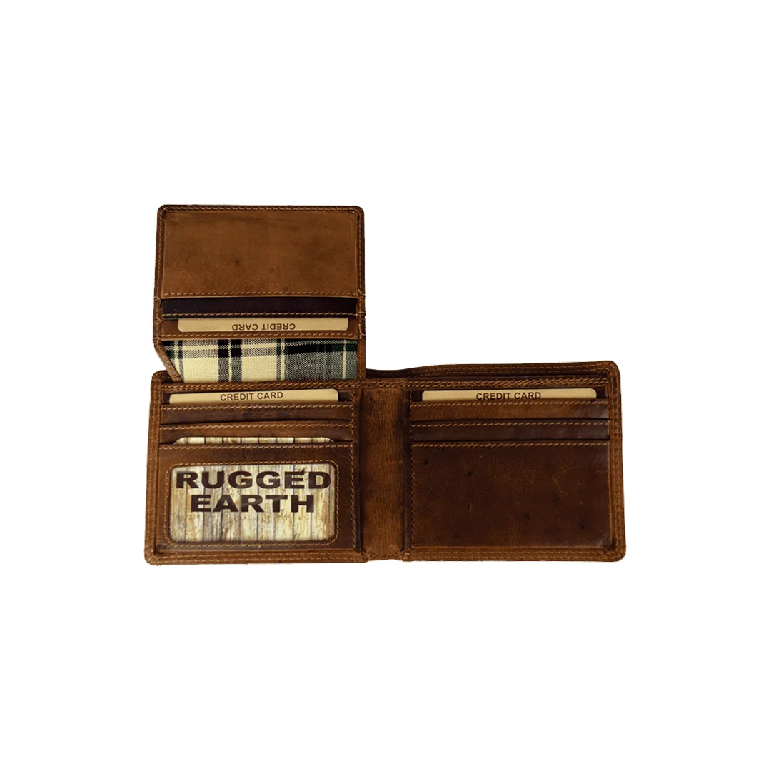 Rugged Earth Bifold Leather Wallet
