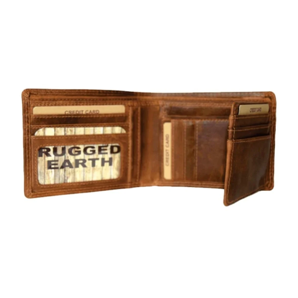Rugged Earth Men’s Leather Wallet Brown - Image 2