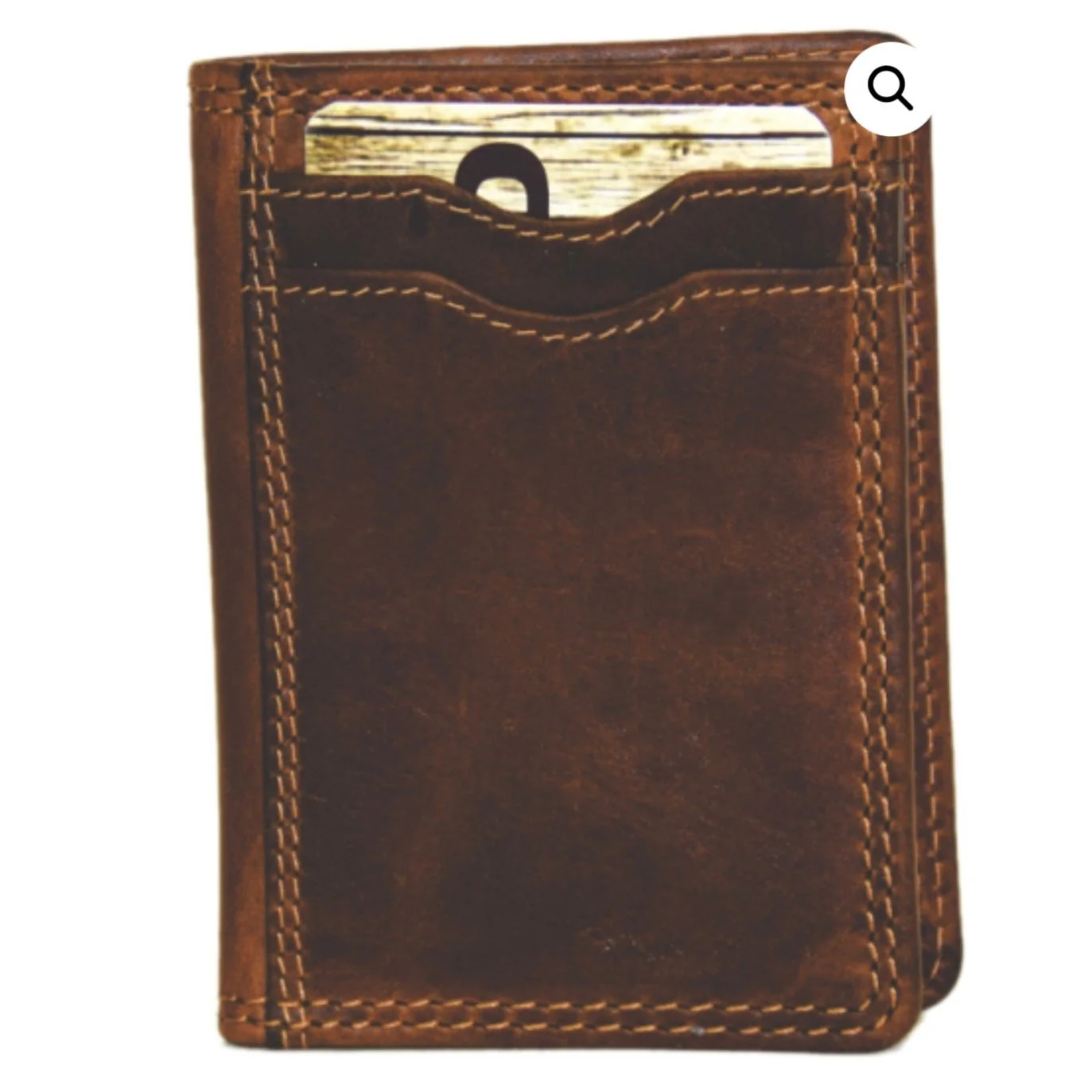 Rugged Earth Men’s Small Credit Card Wallet Brown - Image 2