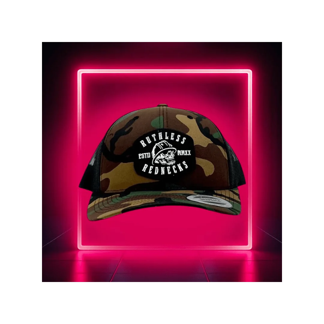 Ruthless Rednecks Hired Gun Curved Brim Snapback Green Camo Hat