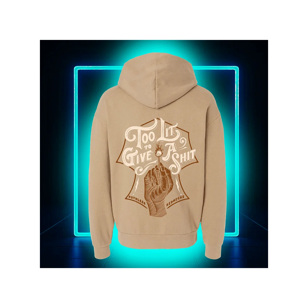 Ruthless Rednecks Men's Too Lit Hoodie - Image 2