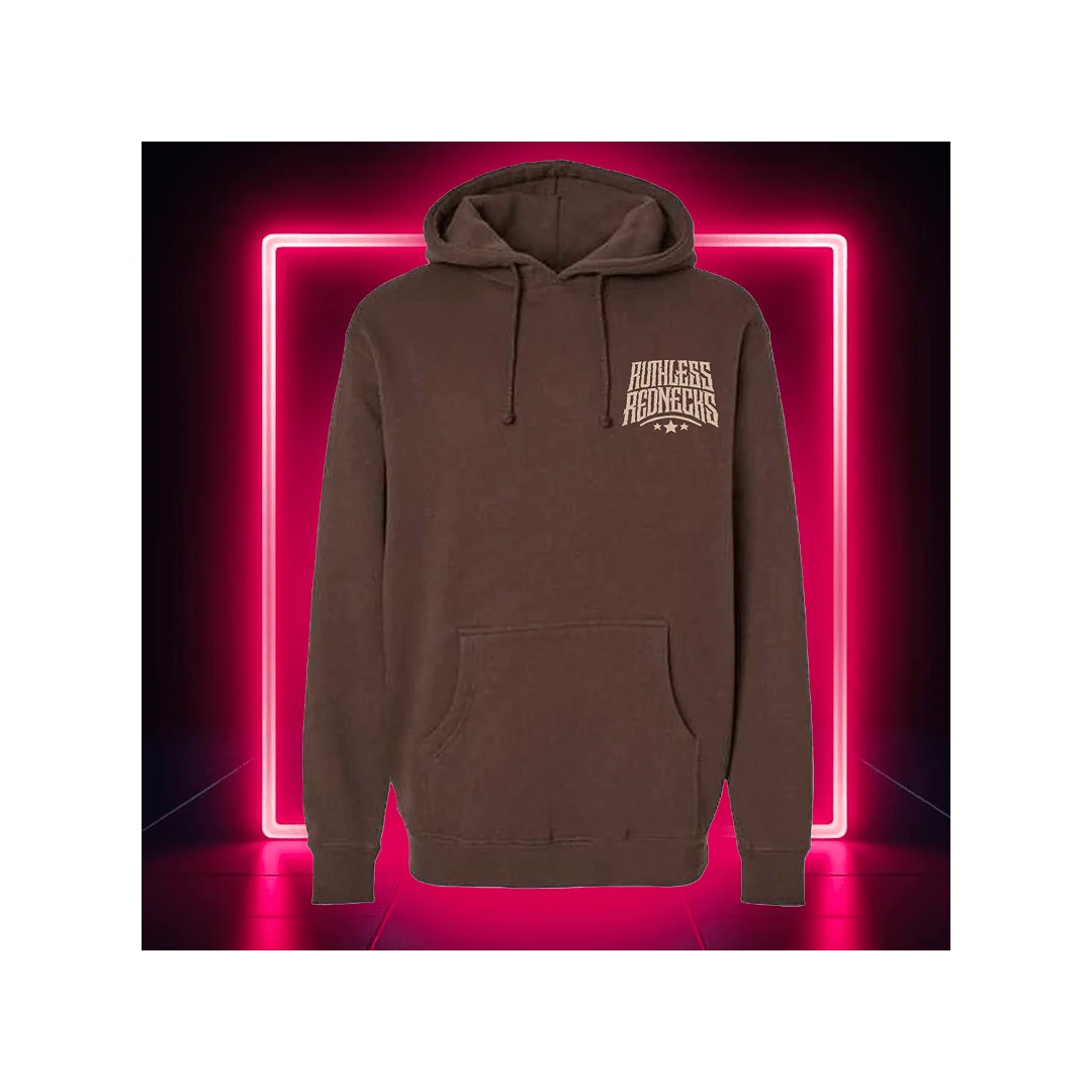Ruthless Rednecks Roadkill Heavyweight 10oz Brown Hoodie